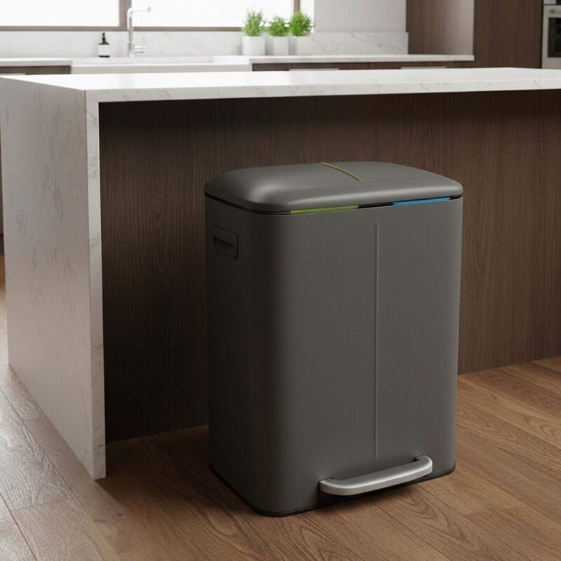 Kuchenabfalleimer mit 2 kammern soft close mechanismus pedalbetatigung