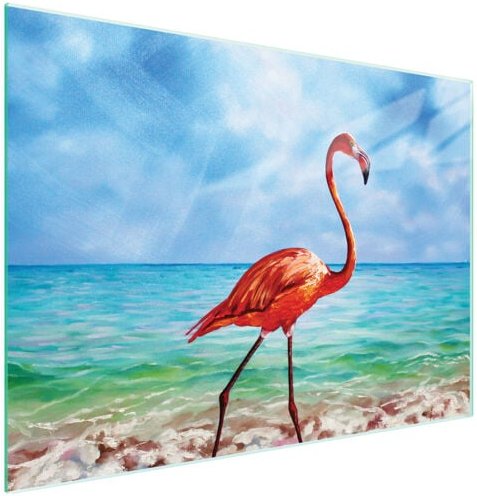 Glasschneidebrett 40x30 Flamingo