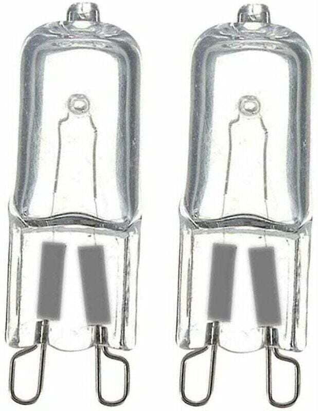 YMYNY G9-Glühbirne, dimmbare G9-Halogenlampe, warmweiß, 40 W, 1000 Lumen, (2er-Pack)