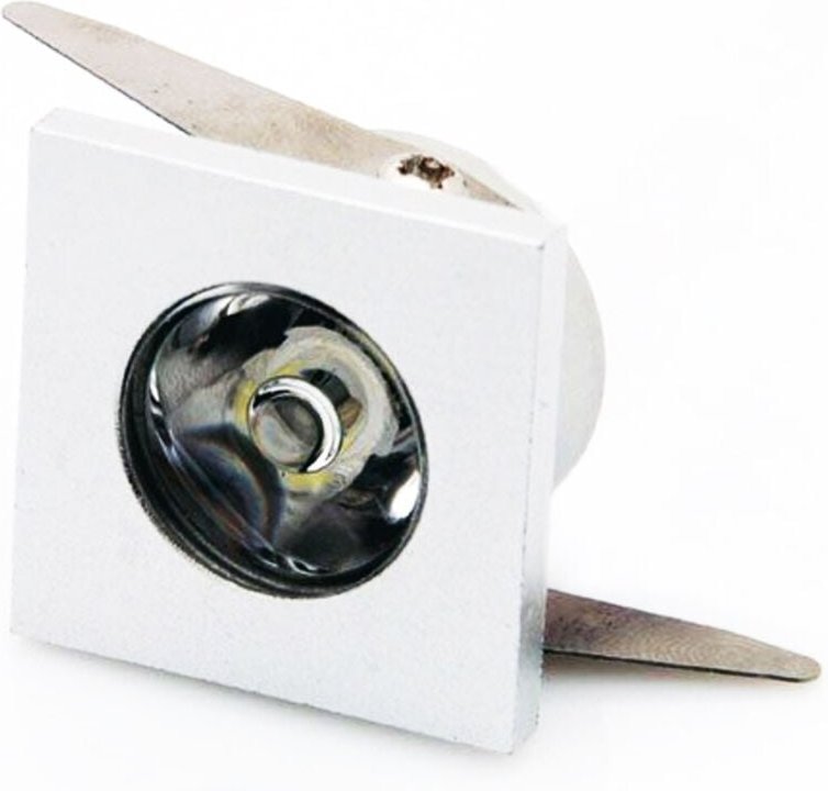 Trade Shop Traesio - Trade Shop - led Einbaustrahler 1 Watt 220V Sternenhimmel Quadratisch Weiß -