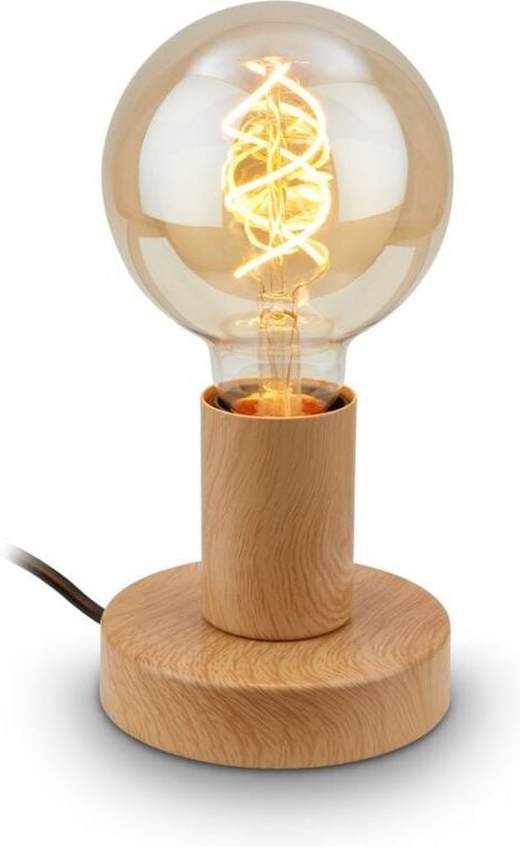 Briloner - Tischlampe Tischleuchte Wohnzimmer Schlafzimmer Retro Vintage Kabelschalter