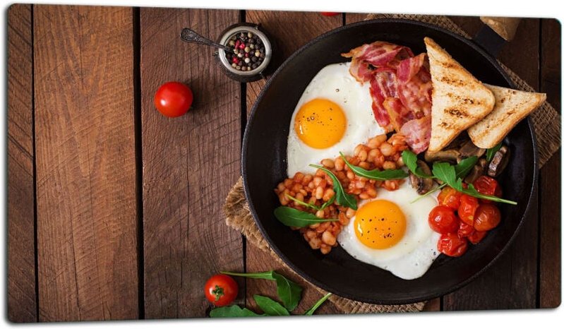 Glasschild Schneidebrett 52x30 EI