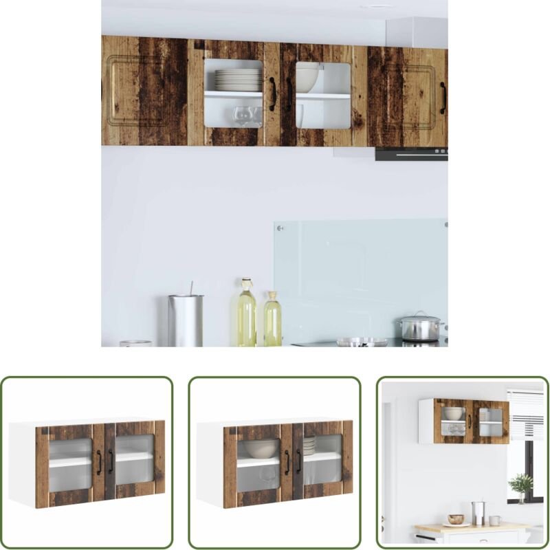 vidaXL Küchenschrank Holzwerkstoff - Küchenschrank Altholz 80 x 31 x 40 cm Holzwerkstoff