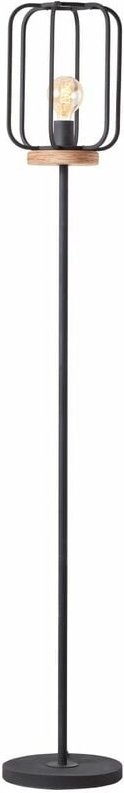 Lampe, Tosh Standleuchte 1flg antik holz/schwarz korund, 1x A60, E27, 40W, Holz aus nachhaltiger Waldwirtschaft (fsc) - ...