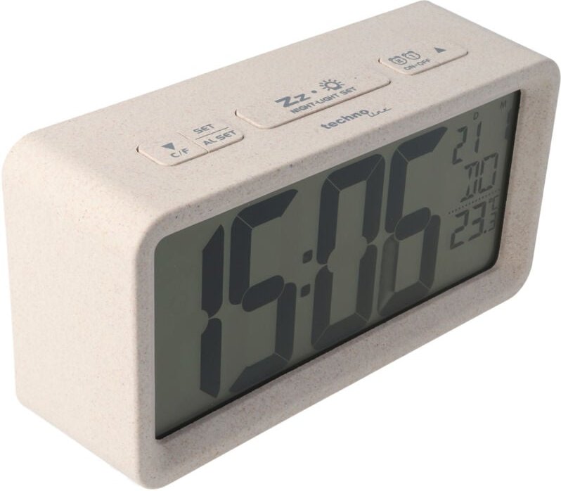 Wecker ® wq 296 12,4 x 6,7 x 4 cm (b x h x t) 2 Weckzeiten 2 Batterien 70 % Faseranlage (Weizen) 30% Polypropylen sandst...