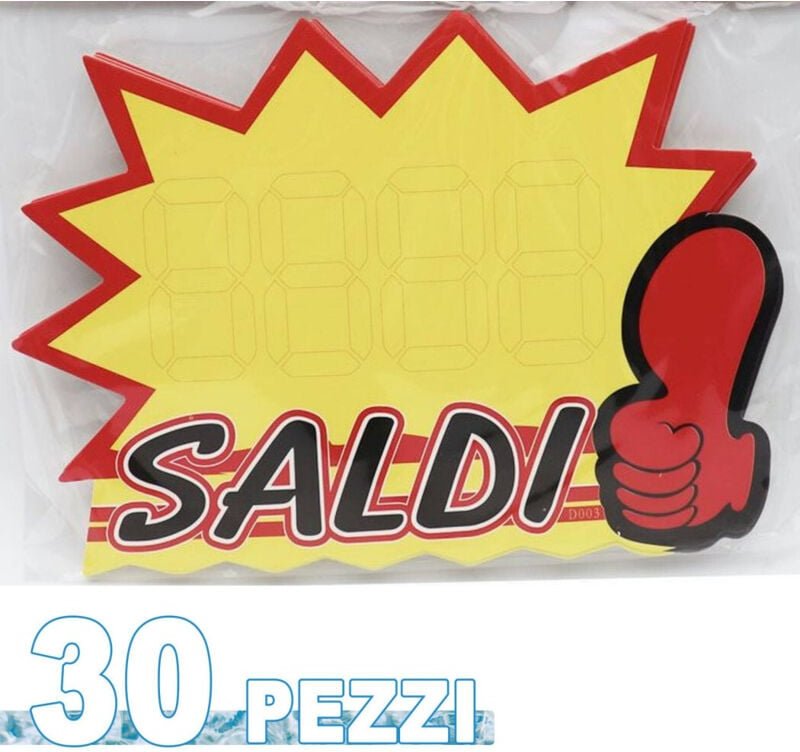 Trade Shop - 30 vorgeschnittene Karten für Rabatte, Preise, Angebote, Notizen, Schaufenster, Verkäufe -