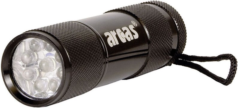 Alu 9 led led Mini-Taschenlampe batteriebetrieben 65 g - Arcas