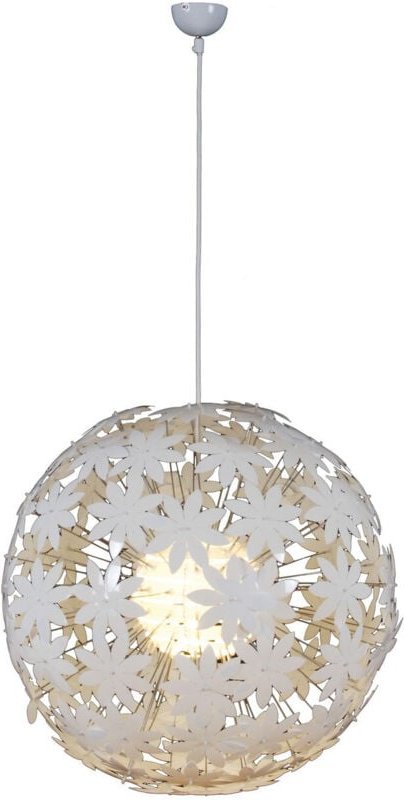 Naeve FLOWERY MEADOW Kugelförmige Pendelleuchte Deckenleuchte Weiß 1xE27