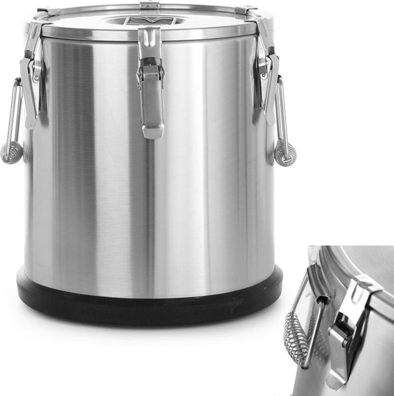 Thermosbehälter aus Stahl zum Transport von Lebensmitteln 25L - Hendi 710210