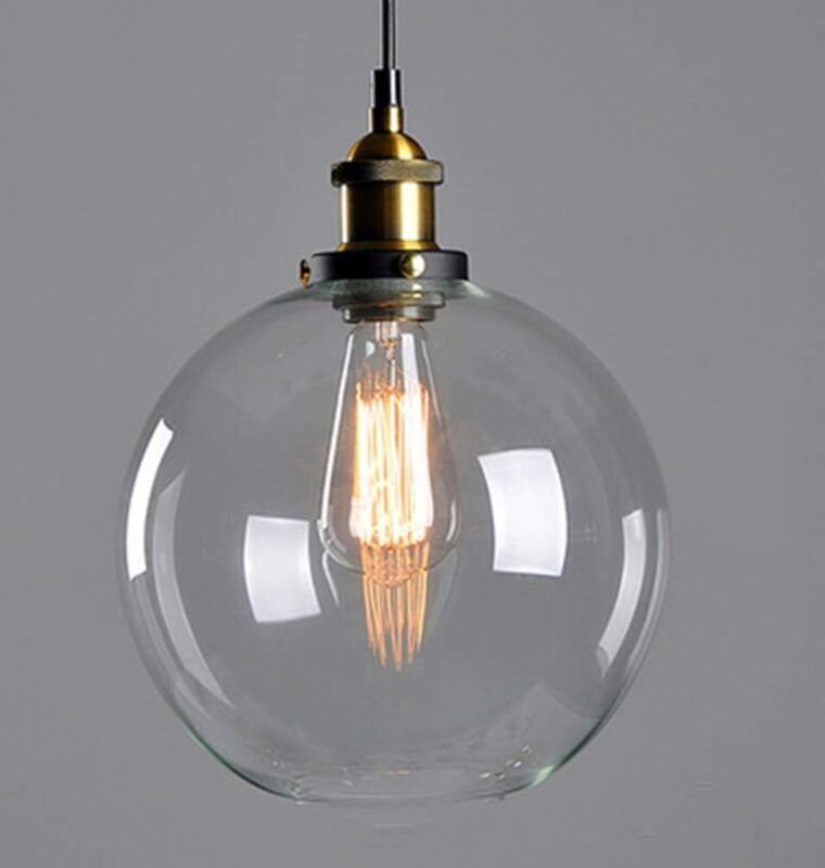 Industrielle Pendelleuchte Retro aus Glas Hängeleuchte E27 Deckenleuchte Pendelleuchten für Esszimmer Wohnzimmer Restaur...
