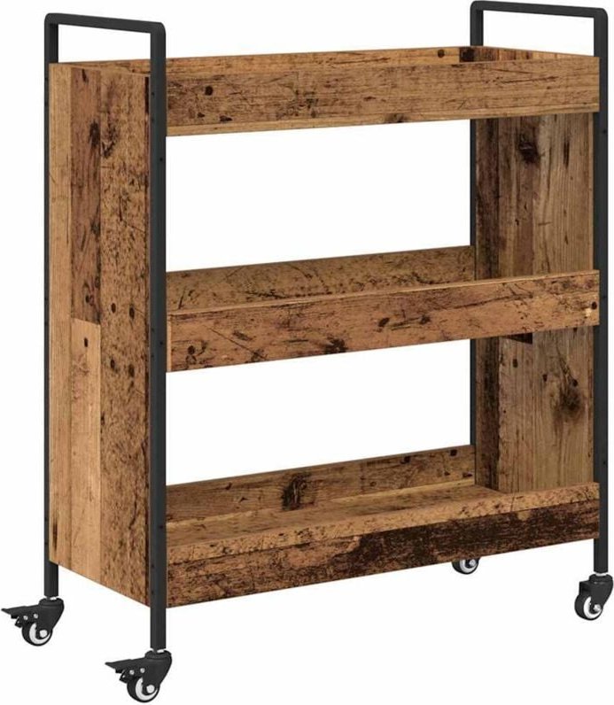 Küchentrolley Manuell Altholz 70 x 30 x 82 cm Holzwerkstoff Vidaxl