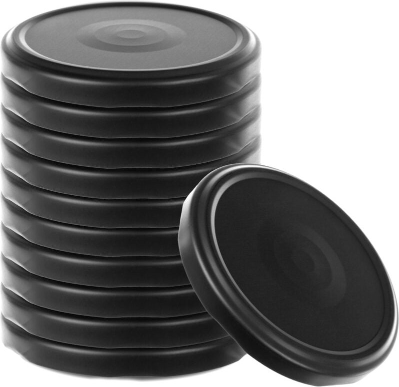 Deckel fi82 Mattschwarz 10 Stück - Kadax