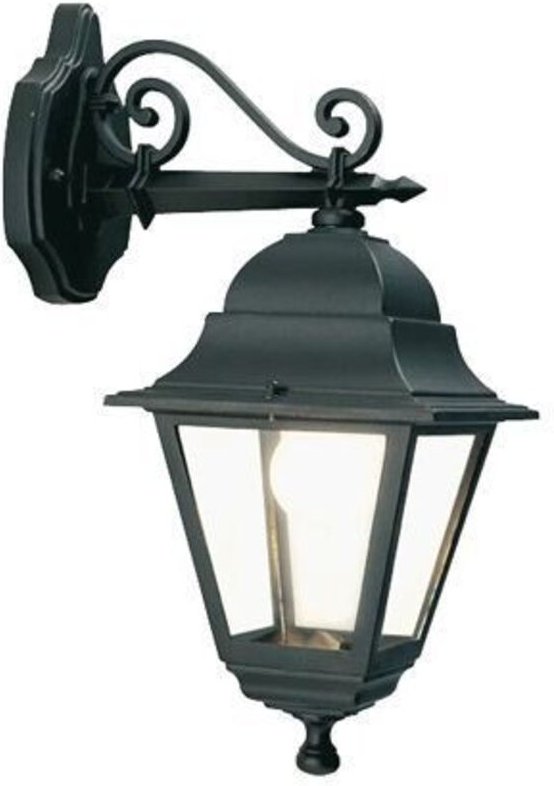 Schwarze quadrated gartenlampe 988/06