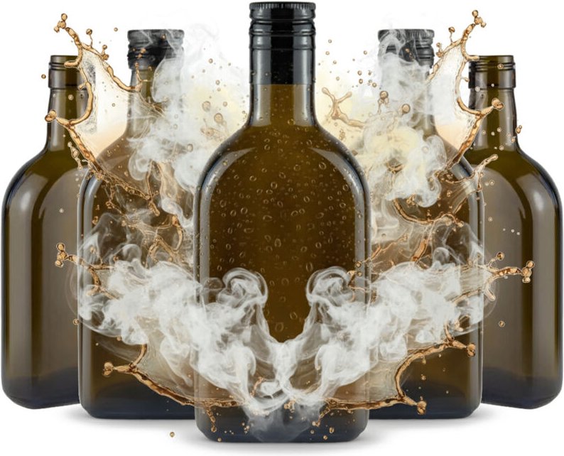 50x Rumflaschen 350ml für Alkohol, Likör, Rum, Olivenöl, Verschluss 28x38