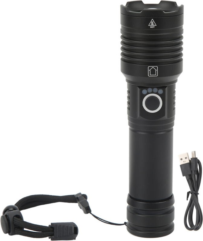 XPH160 Taschenlampe aus Aluminiumlegierung, wasserdicht nach IPX4, 1800 lm, USB-C-aufladbar, mit Speicherfunktion