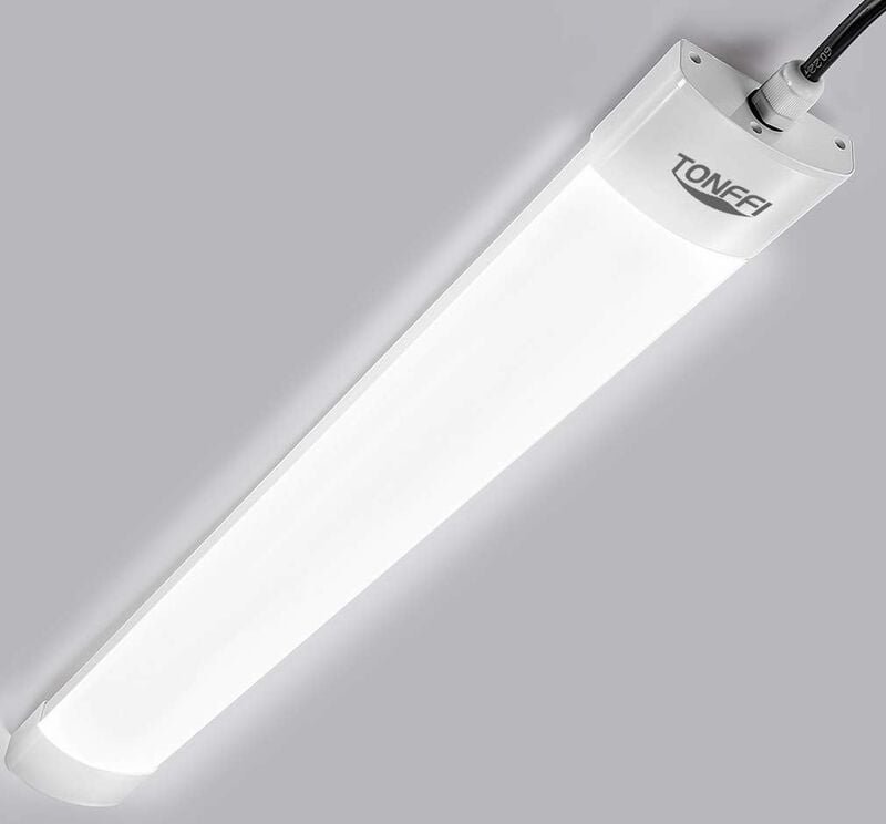 Tonffi - 1 Stück led Feuchtraumleuchte 60CM 18W 1800LM, led Röhre 5000K Wasserfest Flimmerfrei IP65 Garage Keller Werkst...