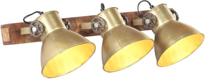 Wandlampe Industriestil Messing 65x25 cm E27 Vidaxl