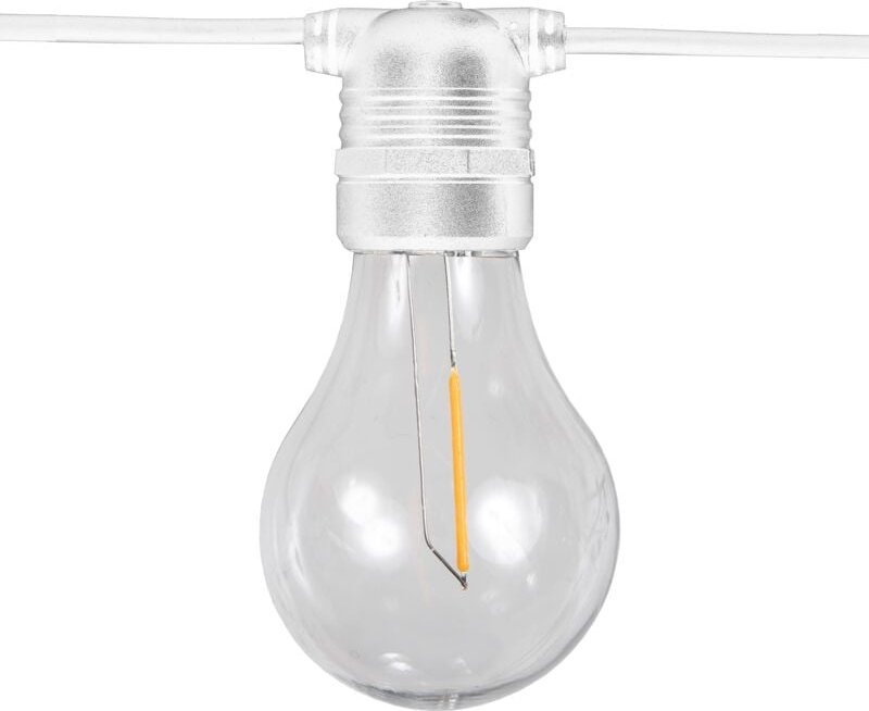 Allegra Lichterkette mit Kabel für den Innen- und Außenbereich. 10 LED-Lampen mit warmem Licht. Hergestellt in Spanien