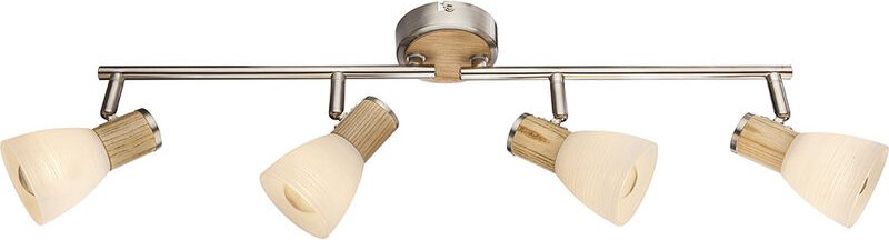 Holz Decken Strahler Leuchte Wohn Zimmer Beleuchtung Glas Spot Lampe verstellbar Globo 54352-4