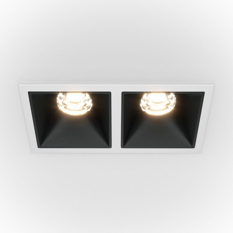 Thumbnail - Maytoni - Einbauleuchte led Deckenlampe Spotleuchte Leuchte Schwarz Weiß Eckig l 12,6 cm