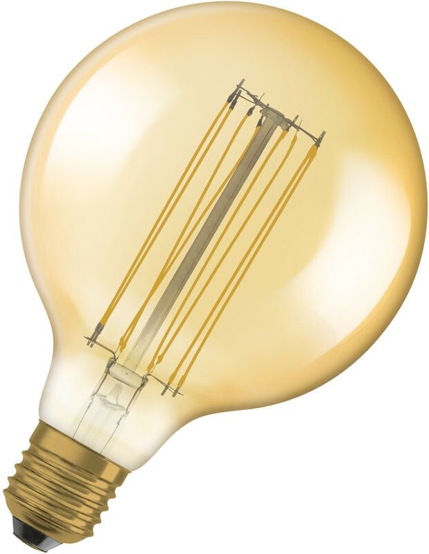 OSRAM Vintage 1906 LED-Lampe mit Gold-Tönung, 8,8W, 806lm, Kugel-Form mit 125mm Durchmesser & E27-Sockel, warmweiße Lich...