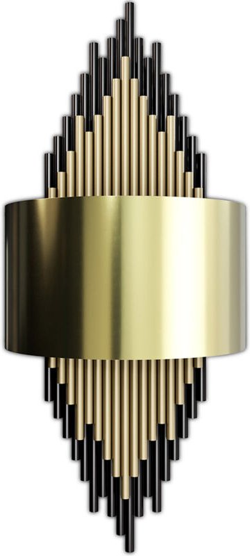 Goldene Wandlampe Wandleuchte - Golden Gealtertes Gold