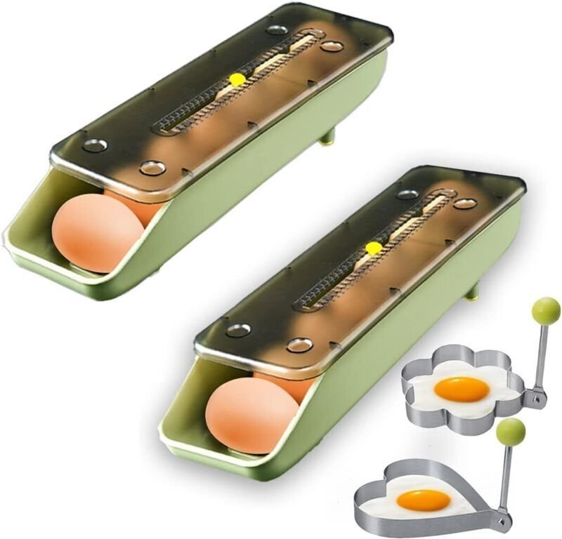 Eierbehälter für den Kühlschrank, 2er-Pack, Eierhalter für den Kühlschrank, Eieraufbewahrungsschale, verstellbare und pl...