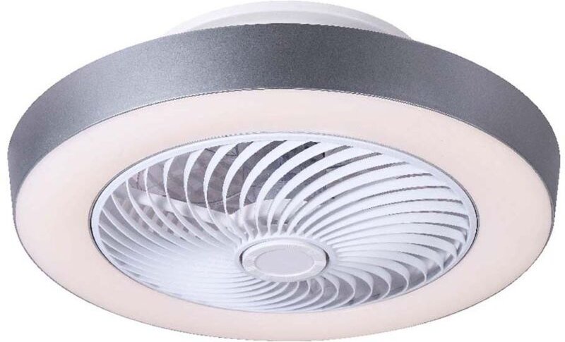 Deckenventilator Ventilator Lüfter Metall LED weiß dimmbar Nachtlicht D 54.8 cm