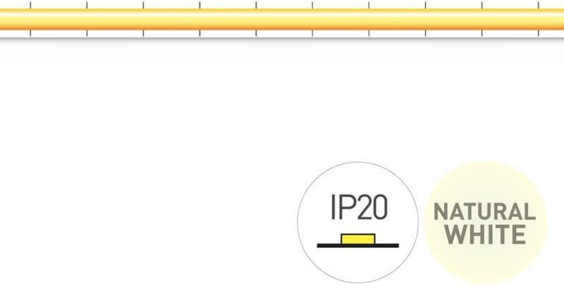 LED-Streifen Cob 5000k 24v 10w/m 385 Ip20 5mm 5m 252030-5010