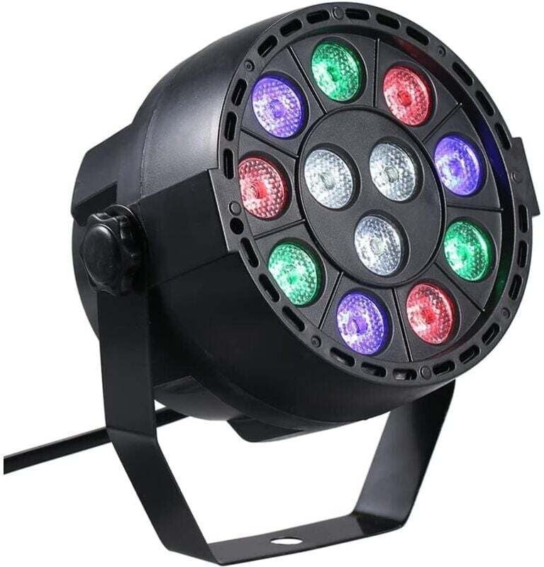 12 LED-PAR-Scheinwerfer, 8 RGBW-Kanäle, Mischfarben-Bühnenbeleuchtung mit DMX-Stroboskopmodus und Soundsteuerung für Par...