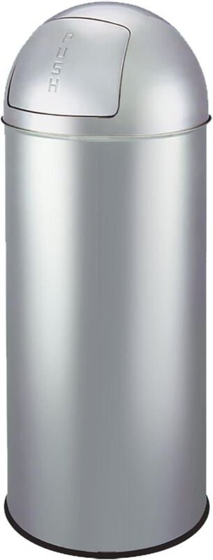King Home Stahlmülleimer lt 25 25x60h cm mit Drucköffnung Hochglanz