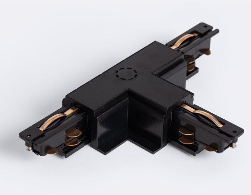 Verbinder 'Right Side' Typ T für 3-Phasenstromschiene DALI Track Einbau Aluminium Schwarz