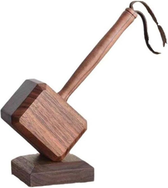 Flaschenöffner „Thors Hammer“ – Magnetischer Flaschenöffner aus Holz – Kreative Wohndekoration