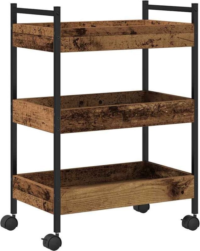 Küchentrolley Altholz 50 x 30 x 70 cm Holzwerkstoff Vidaxl