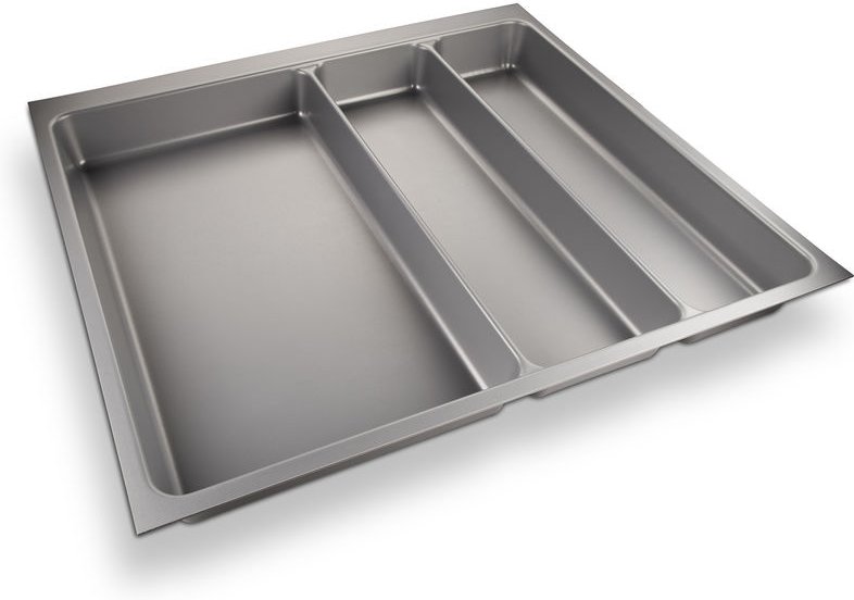BesteckeinsatzORGA-BOX II MAXI 462 x 509 mm silbergrau Besteckkasten für 60er Nobilia-Schubladen bis Mitte 2013