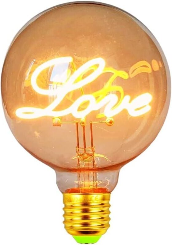 G95 Led-lampe 4W Dimmbar 2000Kelvin 220-240V Liebe Edison Dekorative Glühbirne E27