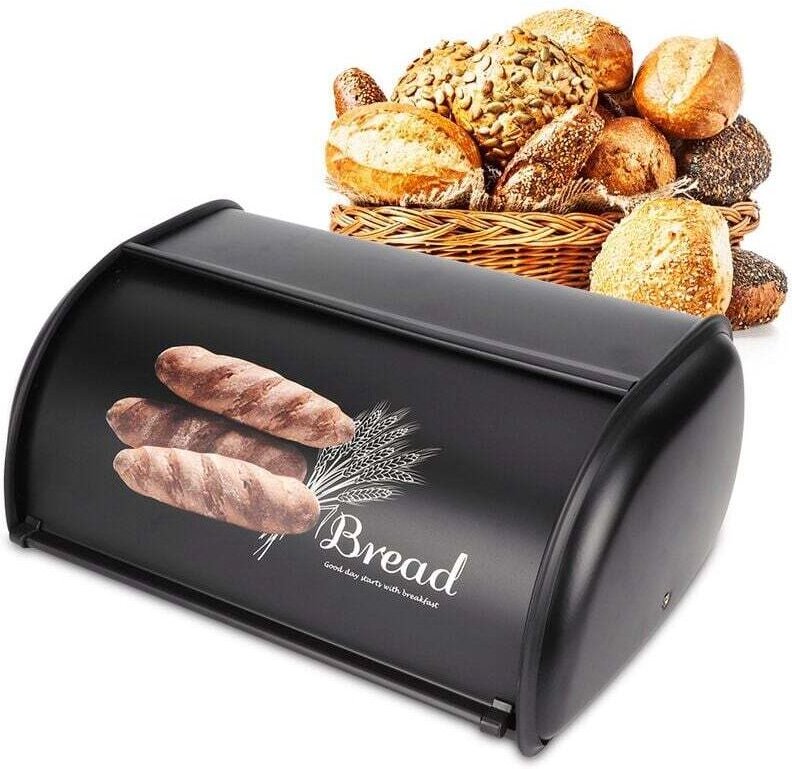 Brotbox, Brothalter, Aufbewahrungsbehälter, großes Fassungsvermögen, Edelstahl-Brotkasten, Küchenorganizer, Küchendekor ...