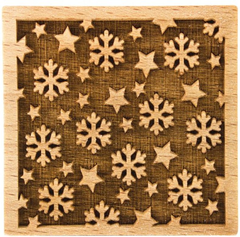 Keks-Block mit Schneeflocken-Motiv - Patisse