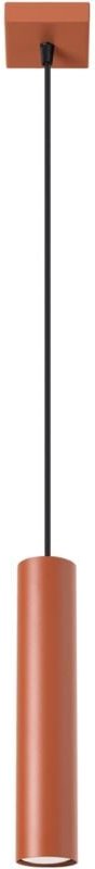Moderne ockerrote Röhrenpendelleuchte 30 cm für Küche Esszimmer über der Insel 1xGU10 10W LAGOS Sollux Lighting
