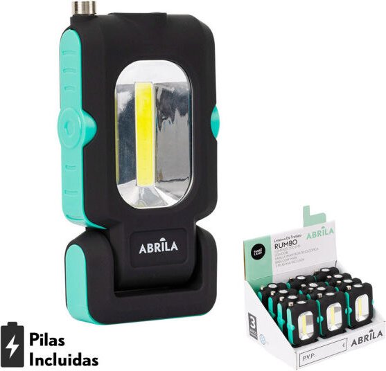 Arbeitsleuchte de rumbo led+cob+teleskopischer Magnet 200 lm 2x12x16cm aufklappbarer und magnetisierter Sockel, inkl. Ba...