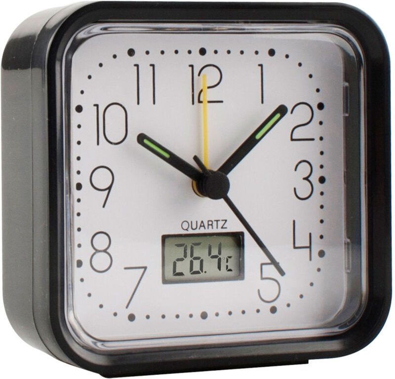 Küken analoger Wecker schwarz