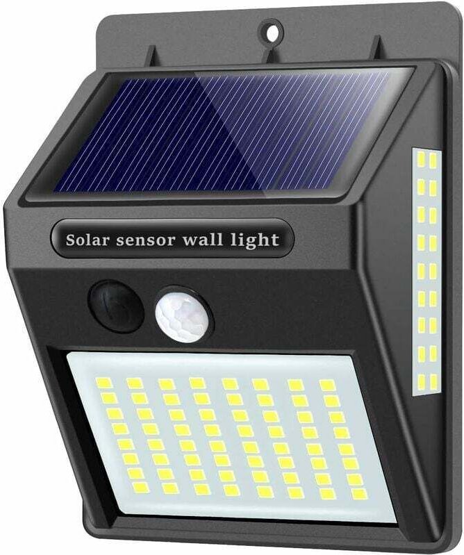 Solarleuchten Außen mit Bewegungsmelder – Hochwertiges 100 LED Solarlicht – 1000 Lumen, 2200 mAh wasserdichte Solar-Wand...