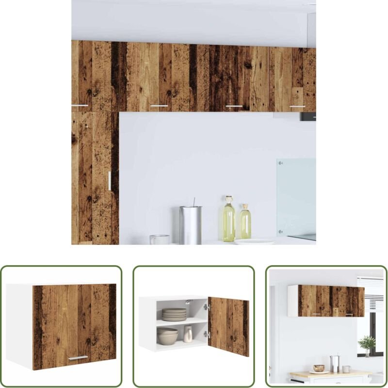 vidaXL Hängeschrank - Hängeschrank Altes Holz und Weiß 50 x 31 x 40 cm Holzwerkstoff