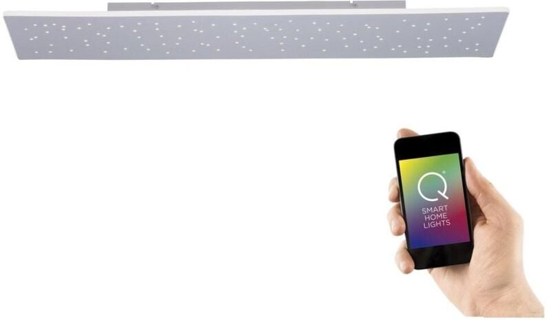 Paul Neuhaus Q-Nightsky Integrierte LED-Deckenleuchte, halbbündig, Aluminium, 1 x 3 W LED, 2700–5000 K, dimmbar