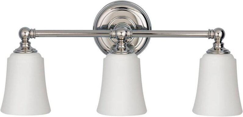 Elstead Huguenot Lake - 3 Licht Badezimmer über Spiegel Licht Chrom poliert IP44, G9