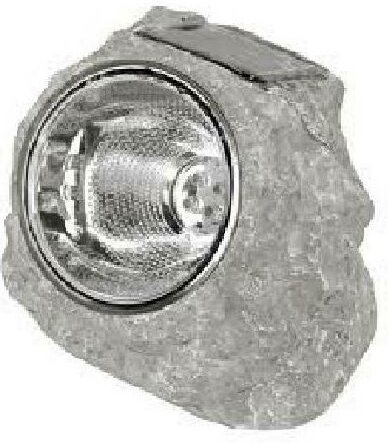 Roccia 4 led solar plastic grau 90494