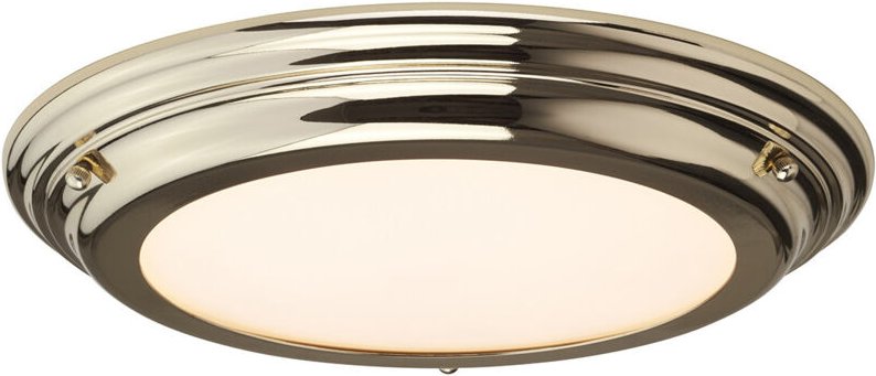 Welland - led 1 Light Flush Light - Messing poliert - Elstead