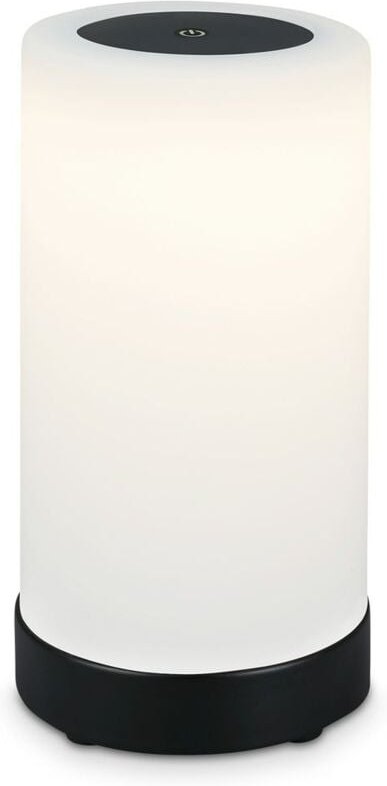 Briloner - Leuchten - led Tischlampe Akku, Dimmbar, Glas led Tischleuchte Kabellos, Touchfunktion, 3.300K Warmweiß, Schw...