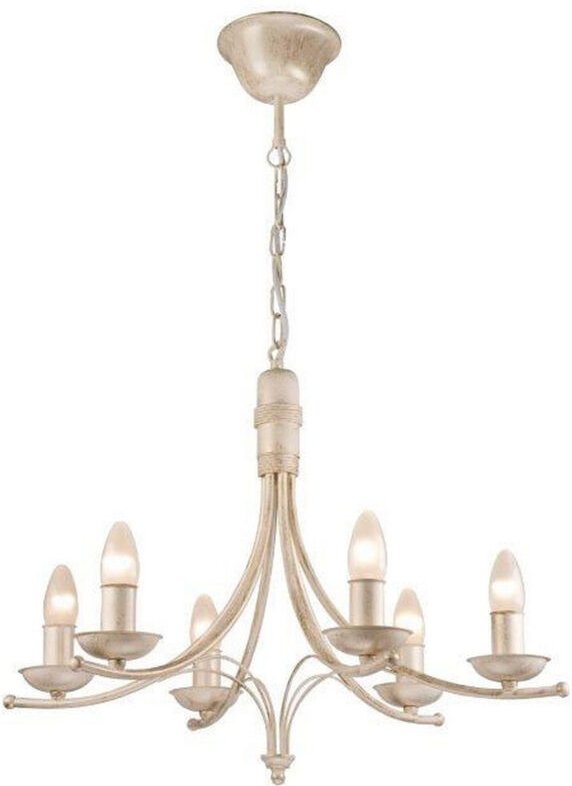 Lamkur Luca Traditional Kronleuchter Weiß, 6x E14