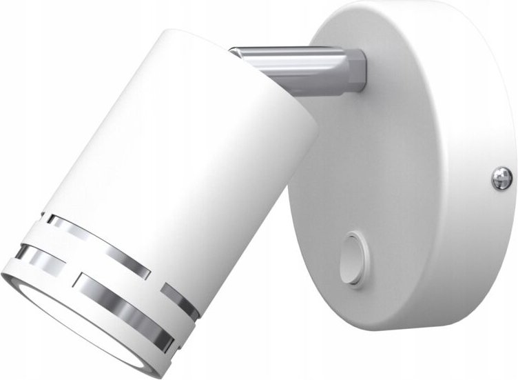 Wandleuchte Nachttischlampe Weiß Chrom Bewegliche LED GX53 Polnische Lampe